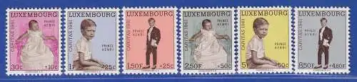 Luxemburg 1961 Caritas Prinz Henri Mi.-Nr. 649-54 Satz kpl. **/MNH