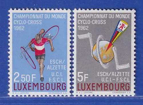 Luxemburg 1962 WM im Querfeldein-Radrennen Mi.-Nr. 655-56 **/MNH