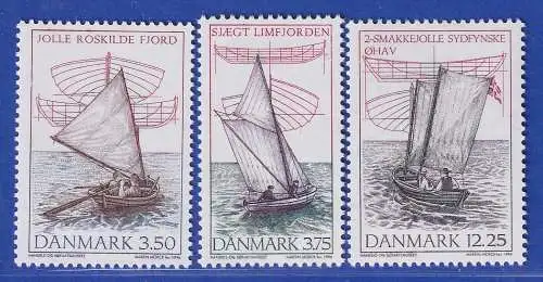 Dänemark 1996 Mi.-Nr. 1127-1129  Dänische Hoizjollen  **/MNH