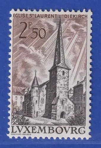 Luxemburg 1962 Landschaften Diekirch, St. Laurentius Mi.-Nr. 659 **/MNH