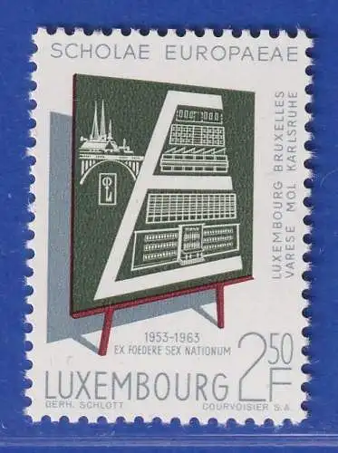 Luxemburg 1963 10 Jahre Europäische Schulen Mi.-Nr. 666 **/MNH