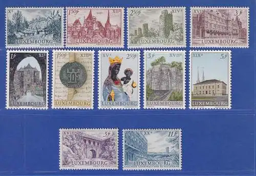 Luxemburg 1963 1000 Jahre Stadt Luxemburg Mi.-Nr. 667-77 Satz kpl. **/MNH