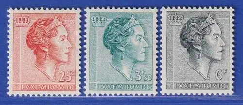 Luxemburg 1964 Freimarken Großherzogin Charlotte Mi.-Nr. 690-92 **/MNH