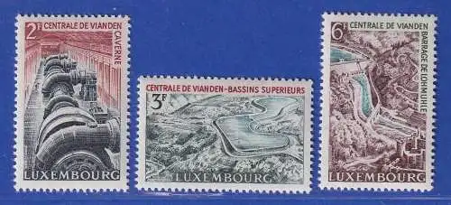 Luxemburg 1964 Pumpspeicherwerk Vianden Mi.-Nr. 693-95 **/MNH