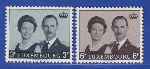 Luxemburg 1964 Großherzog Jean und Großherzogin Joséphine Mi.-Nr. 701-02 **/MNH