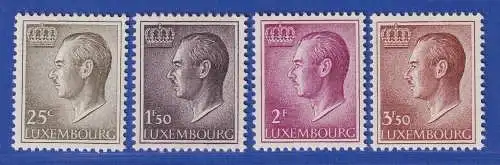 Luxemburg 1966 Freimarken Großherzog Jean Mi.-Nr. 725-28x **/MNH