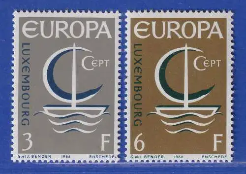 Luxemburg 1966 EUROPA Boot Mi.-Nr. 733-34 **/MNH