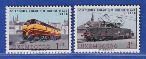 Luxemburg 1966 Eisenbahn-Philatelie Lokomotiven Mi.-Nr. 735-36 **/MNH