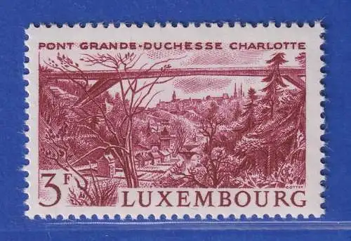 Luxemburg 1966 Landschaften Großherzogin-Charlotte-Brücke Mi.-Nr. 737 **/MNH