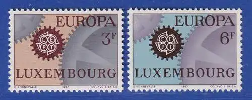 Luxemburg 1967 EUROPA Zahnräder Mi.-Nr. 748-49 **/MNH