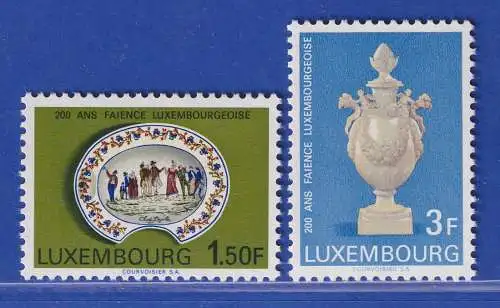 Luxemburg 1967 200 Jahre Fayence Mi.-Nr. 754-55 **/MNH