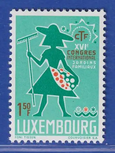 Luxemburg 1967 Kongress der Intern. Kleingärtnervereinigung Mi-Nr.756 **/MNH