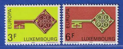 Luxemburg 1968 EUROPA Kreuzbartschlüssel Mi.-Nr.771-72 **/MNH