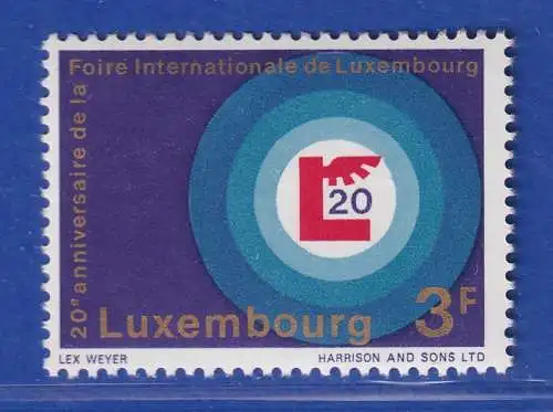 Luxemburg 1968 20 Jahre Internationale Messe Mi.-Nr.774 **/MNH