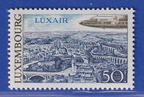 Luxemburg 1968 Landschaften Luftbild Flugzeug LUXAIR Mi.-Nr.777 **/MNH