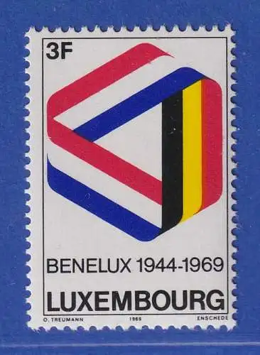 Luxemburg 1969 BENELUX-Zollabkommen Flaggenband Mi.-Nr. 793 **/MNH