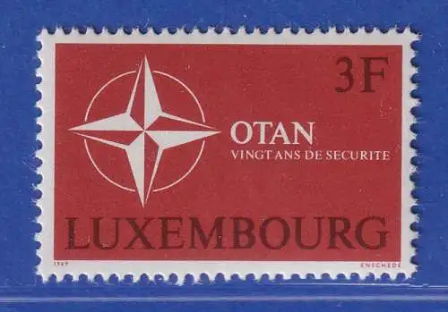 Luxemburg 1969 20 Jahre Nordatlantikpakt NATO Mi.-Nr. 794 **/MNH