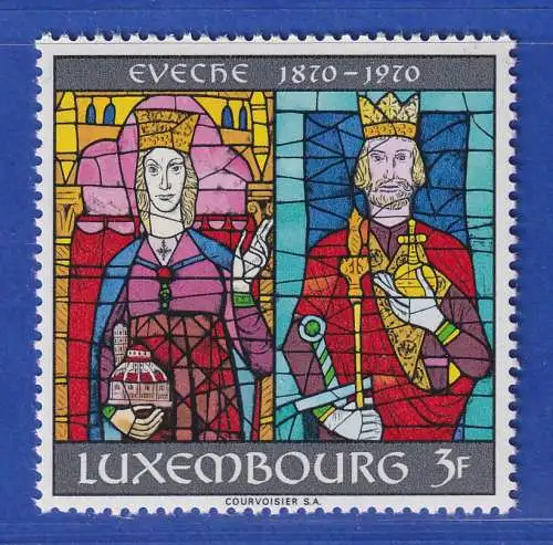 Luxemburg 1970 100 Jahre Bistum, Glasmalerei Mi.-Nr. 810 **/MNH