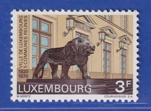 Luxemburg 1970 Löwe vor dem Rathaus Mi.-Nr. 812 **/MNH