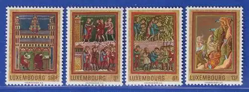 Luxemburg 1971 Kultur Handschriften Abtei Echternach Satz Mi.-Nr. 820-23 **/MNH