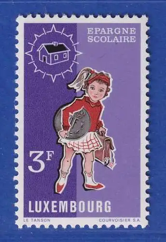 Luxemburg 1971 Schulsparen, Mädchen mit übergroßer Münze Mi.-Nr. 835 **/MNH