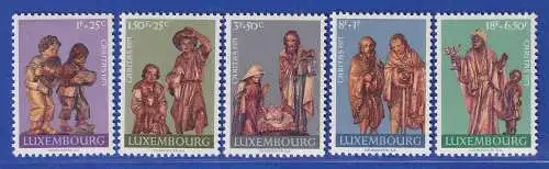 Luxemburg 1971 Caritas Krippenfiguren Befort Mi.-Nr. 836-40 Satz kpl. **/MNH