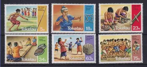 Tokelau 1983 Traditionelle Spiele Mi.-Nr. 90-95 postfrisch ** / MNH