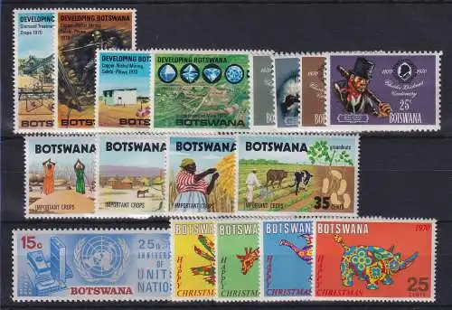 Botswana 1970 Landesentwicklung Landesmotive Mi.-Nr. 58-74 postfrisch **