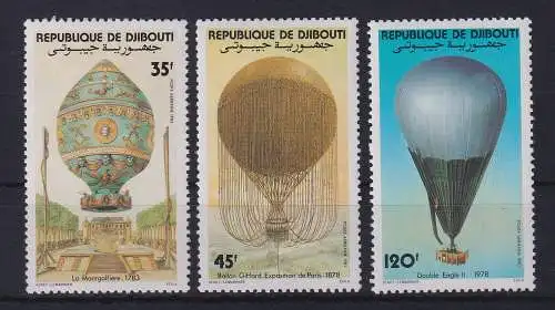 Djibouti 1983 Ballons Mi.-Nr. 358-360 postfrisch **