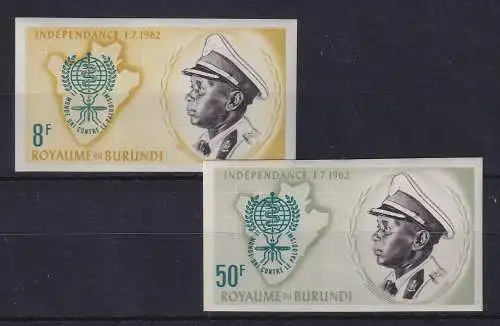 Burundi 1962 Unabhängigkeit König Mwambutsa Mi.-Nr. 40-41 B postfrisch **