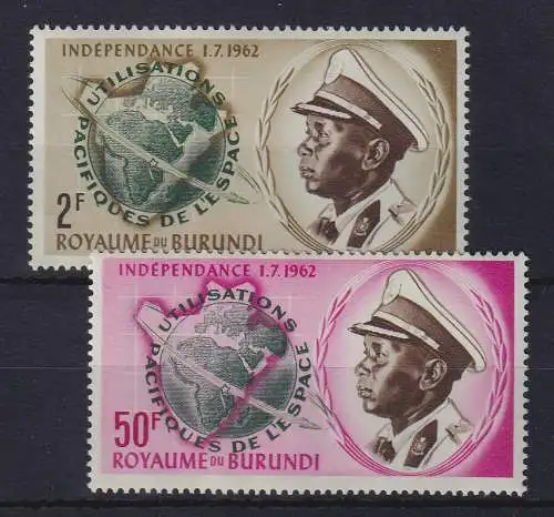 Burundi 1963 Friedliche Weltraum-Nutzung Mi.-Nr. 51-52 postfrisch **