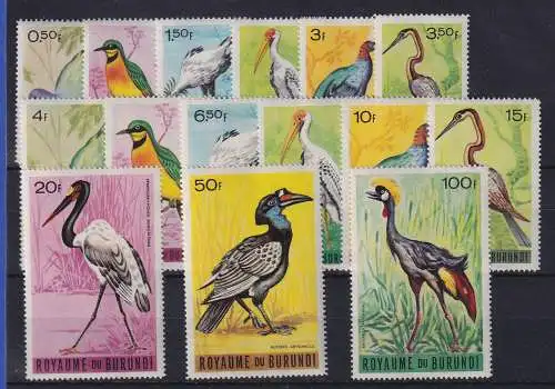 Burundi 1965 Vögel Mi.-Nr. 143-157 postfrisch **