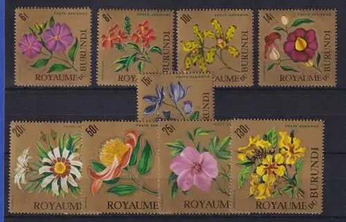 Burundi 1966 Flugpostmarken Blumen Blüten Mi.-Nr. 233-241 A postfrisch **