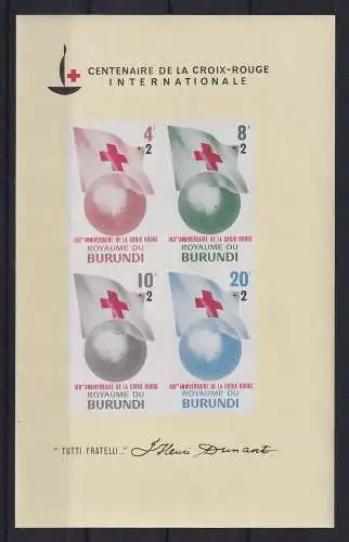 Burundi 1963 Rotes Kreuz Mi.-Nr. Block 1 postfrisch ** 