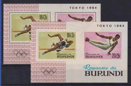 Burundi 1964 Olympiade Tokio Mi.-Nr. Block 5 A / B postfrisch **