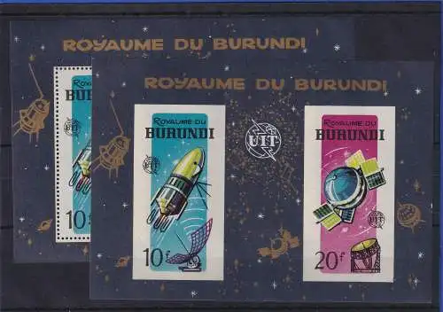 Burundi 1965 Fernmeldeunion Mi.-Nr. Block 7 A / B postfrisch **