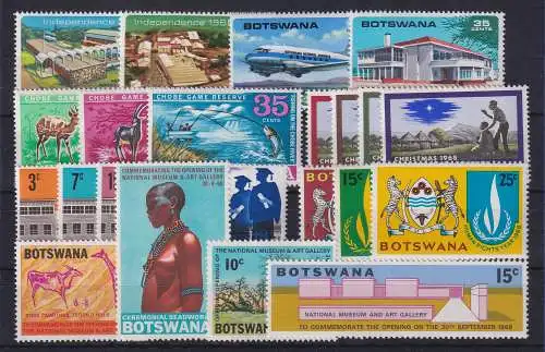 Botswana 1966-68  Lot 22 Werte Landesmotive postfrisch **