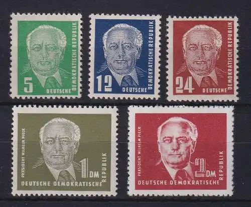 DDR 1952 Wilhelm Pieck Mi.-Nr. 322-326 Satz kpl. postfrisch **