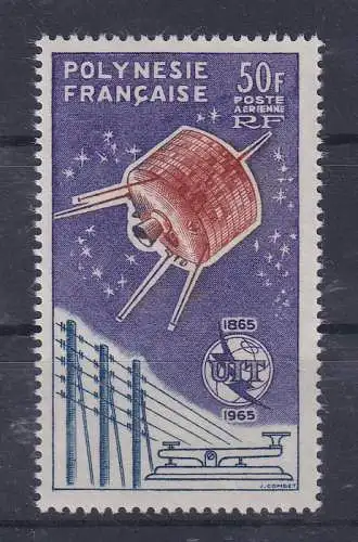 Französisch Polynesien 1965 Fernmeldeunion UIT Satellit Mi.-Nr. 44 ** / MNH