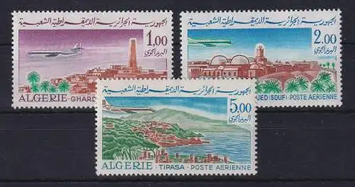 Algerien 1967/68 Flugpostmarken Mi.-Nr. 474-475, 491 postfrisch ** / MNH