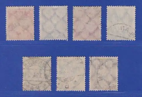 Dt. Reich 1924 Flugpostmarke Holztaube Mi.-Nr. 344-350 Satz kpl. gestempelt