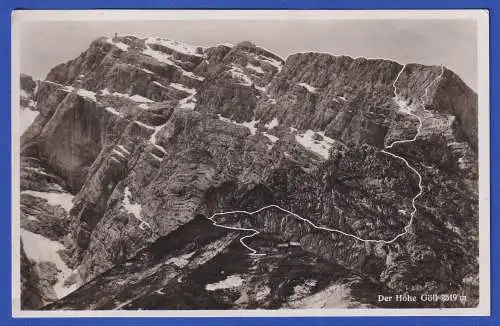 Dt. Reich 1942 AK Hoher Göll, Weg zum Purtschellerhaus O BERCHTESGADEN