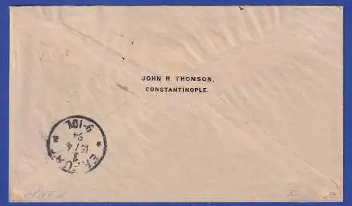 Deutsche Post in der Türkei 1894 Brief mit Mi.-Nr. M47b O CONSTANTINOPEL 