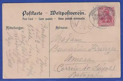 AK Dampfer Cap Arcona mit O DEUTSCHE SEEPOST LINIE HAMBURG-SÜDAMERIKA 1910