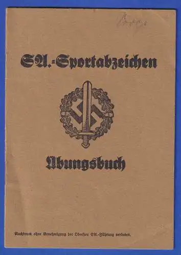 Sportabzeichen-Übungsbuch der SA 1938