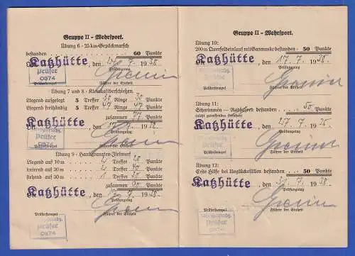 Sportabzeichen-Übungsbuch der SA 1938