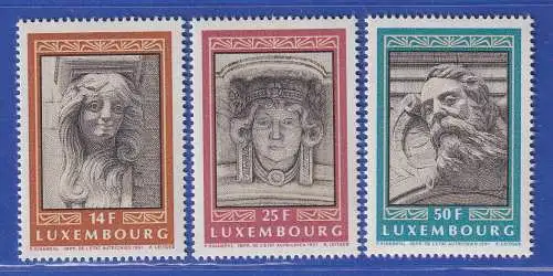 Luxemburg 1991 Architektur Maskaronen Mi.-Nr. 1277-79 **/MNH