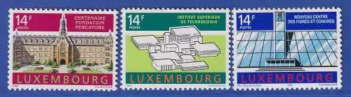 Luxemburg 1992 Gebäude Mi.-Nr. 1288-90 **/MNH