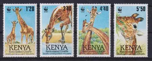 Kenia 1989 WWF Giraffen Mi.-Nr. 481-84 Satz 4 Werte postfrisch **