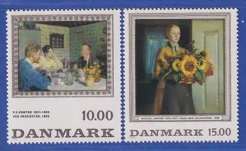 Dänemark 1996 Mi.-Nr. 1139-1140  Gemälde Kroyer und Ancher **/MNH